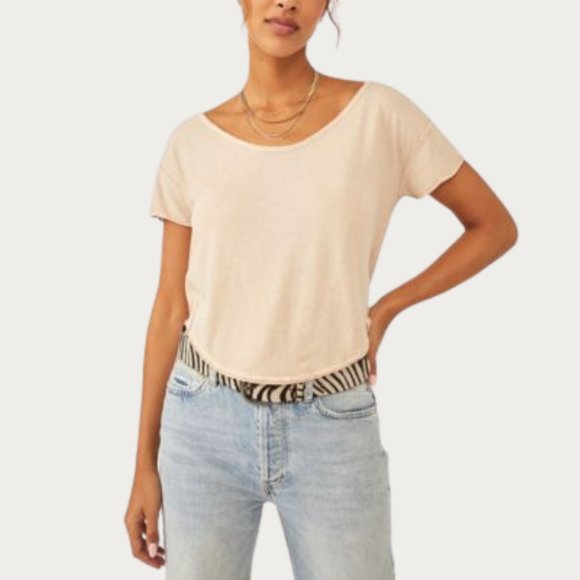 Free People Tops - Free People Bring It On T-Shirt White